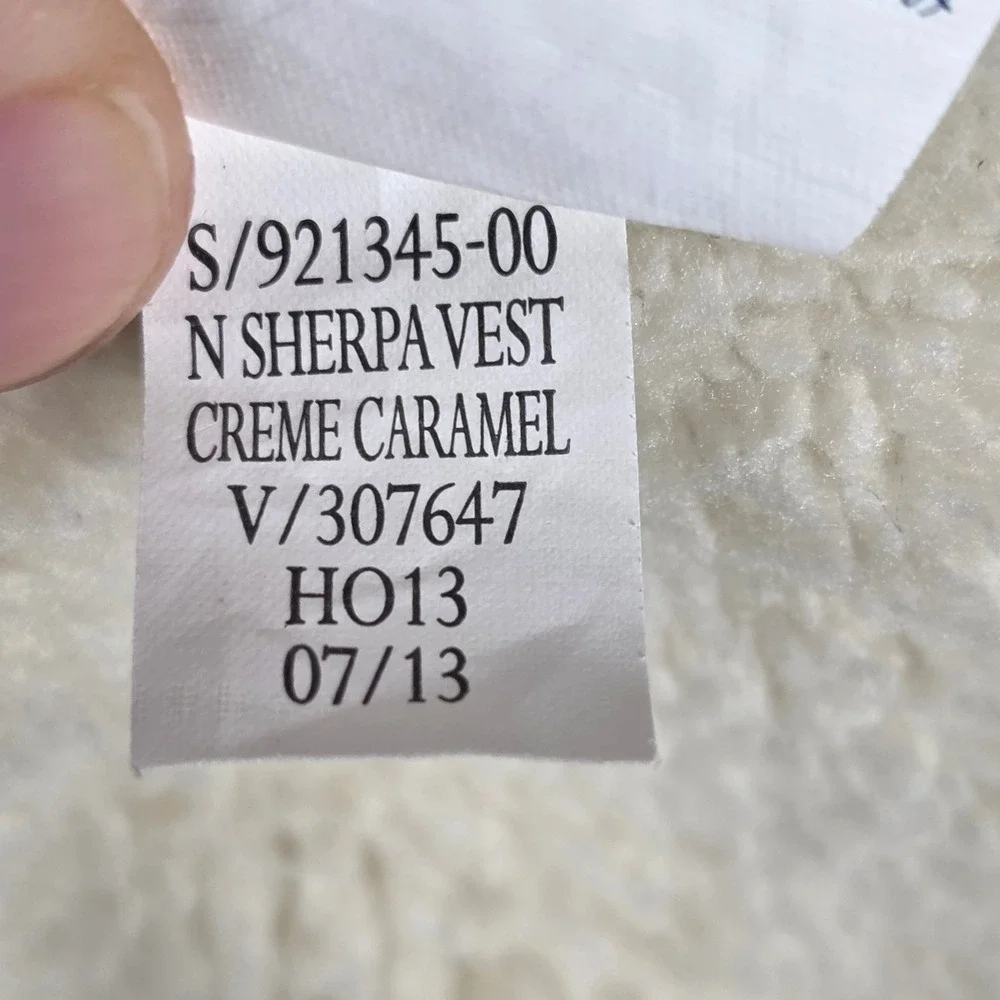 Old Navy Sherpa Vest Creme Caramel Faux Suede sherpa western Toggle Closure 5T